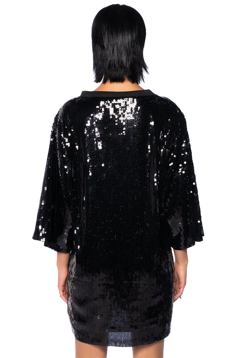 Its My Birthday Sequin Tshirt Dress