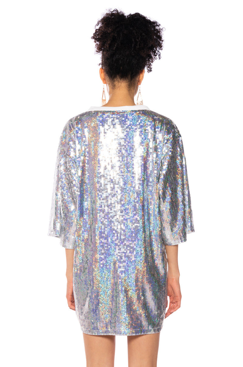 Its My Birthday Sequin Tshirt Dress