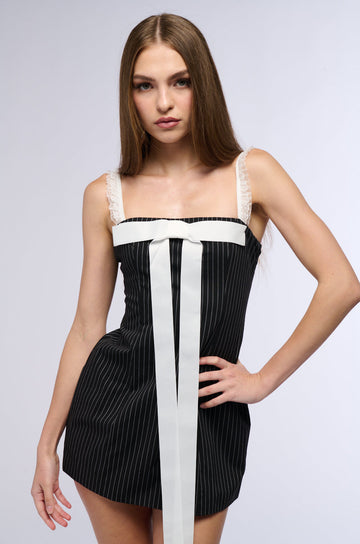 Just Add Another Bow Mini Dress