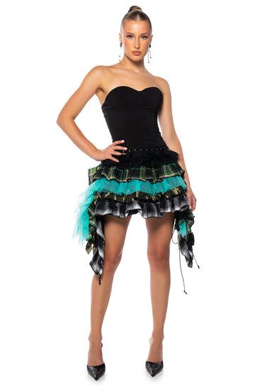 Kianna Strapless Ruffled Mini Dress