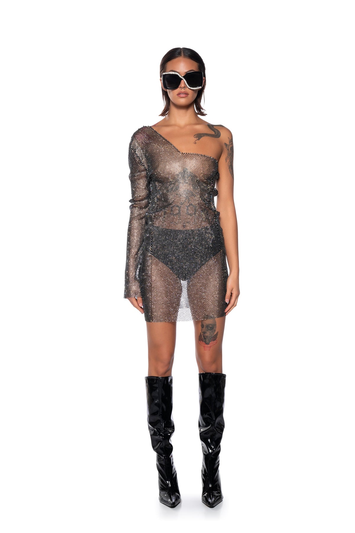 Knight In Shining Armor One Shoulder Mini Dress