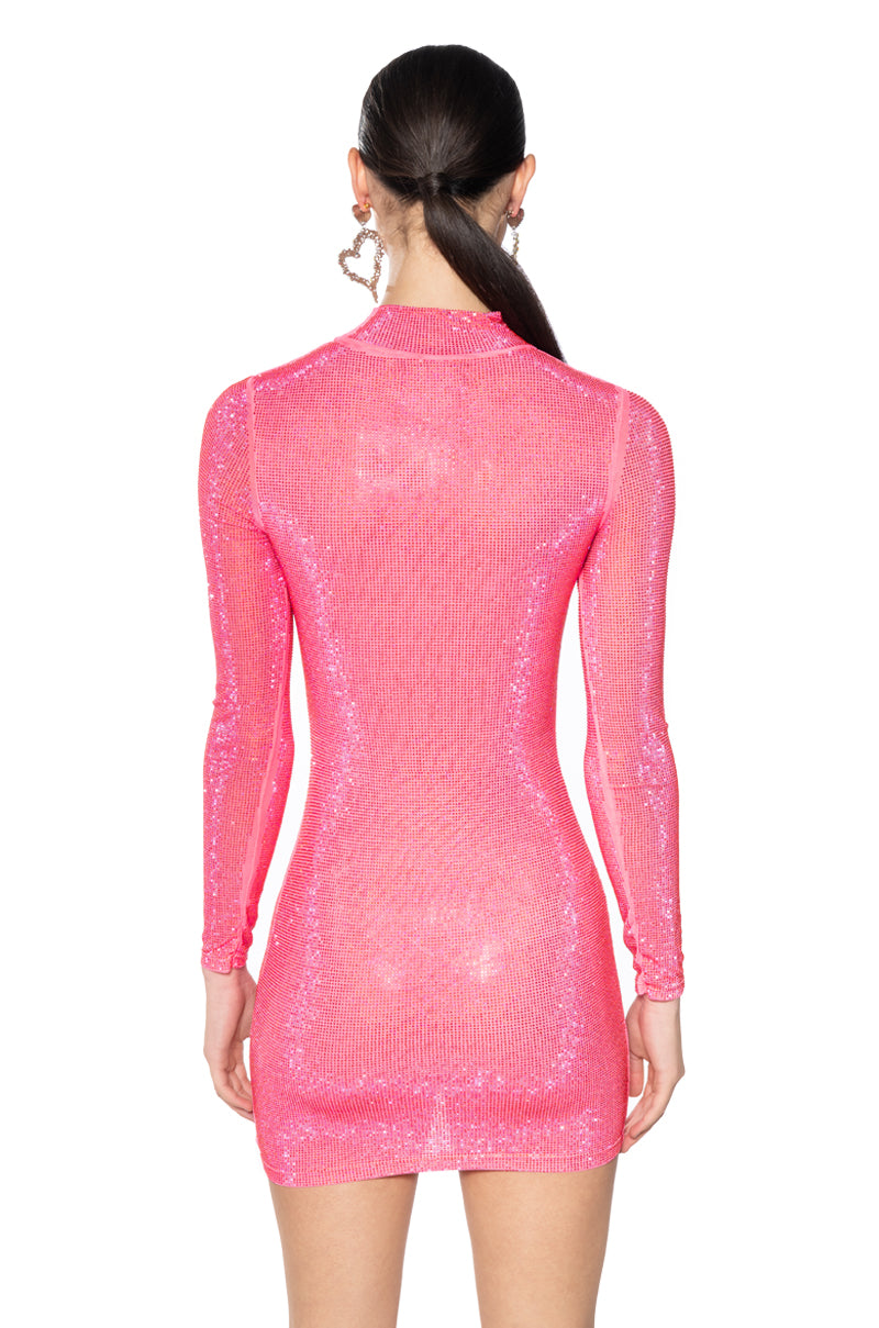 Lets Go Party Rhinestone Mini Dress