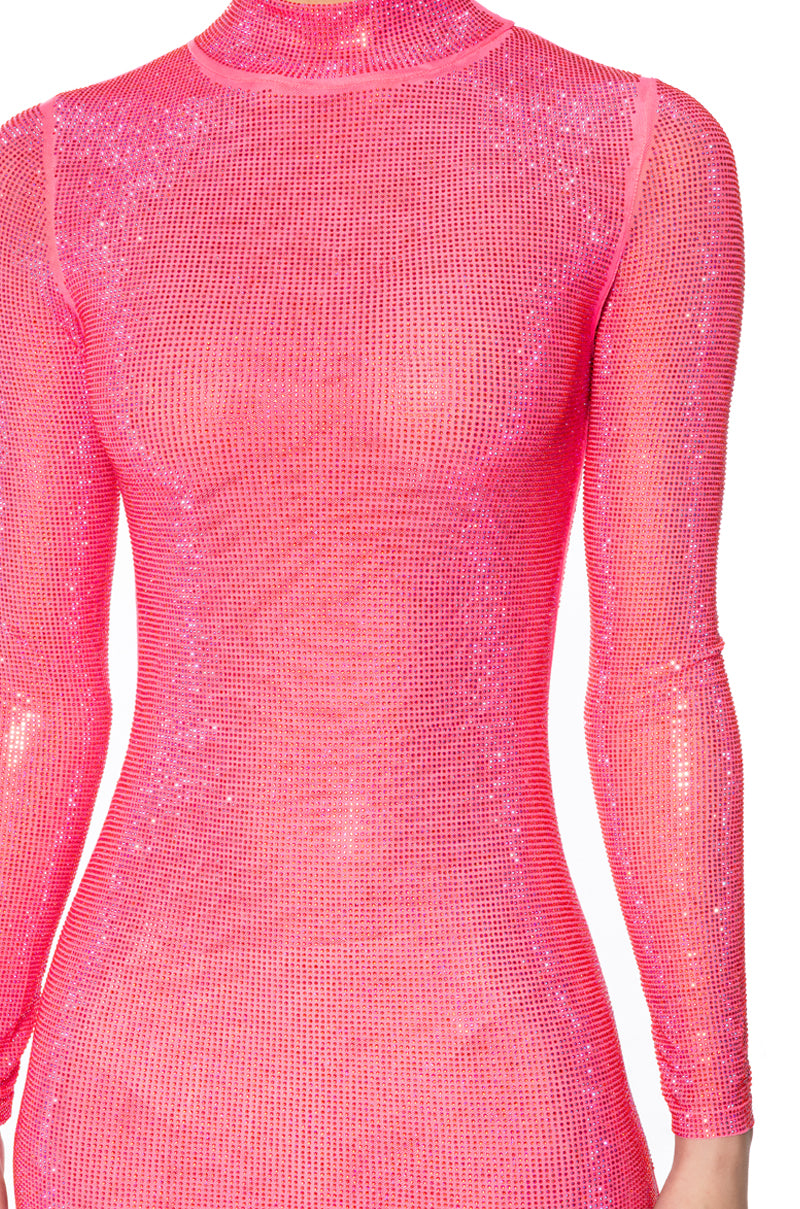 Lets Go Party Rhinestone Mini Dress