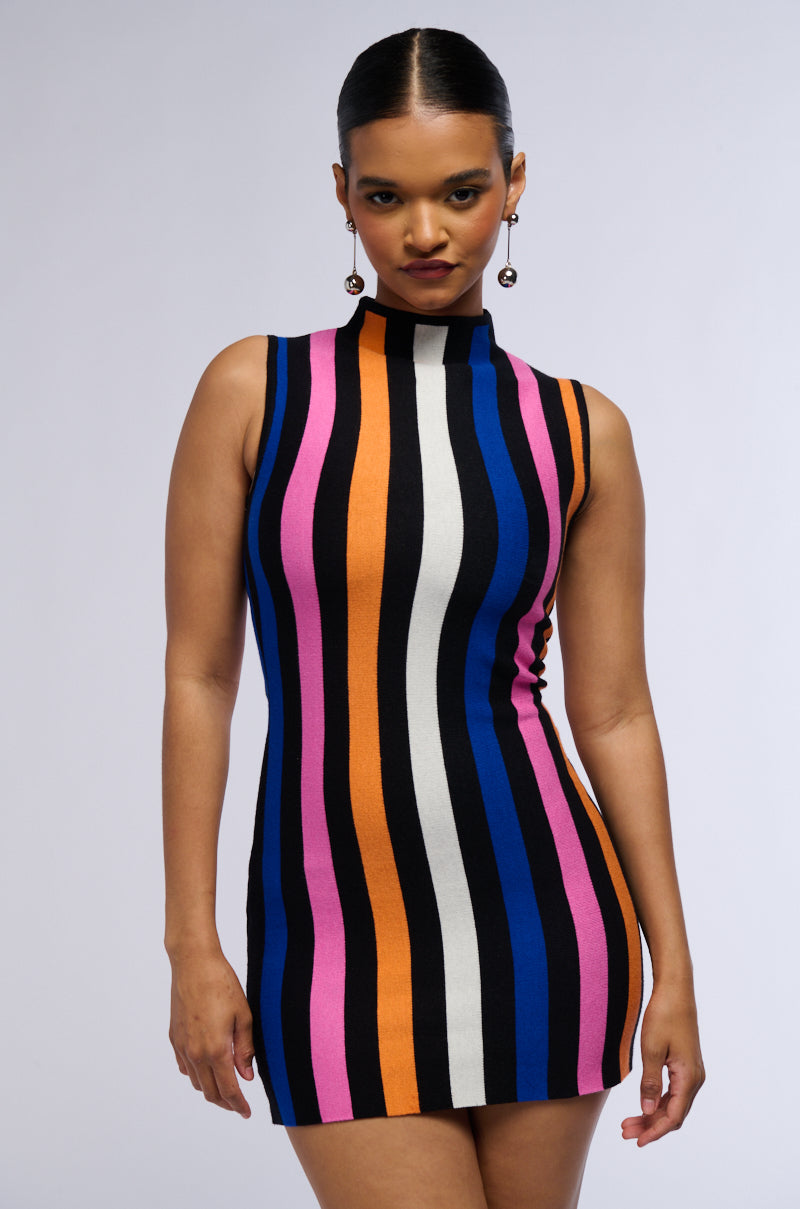 Lover Girl Striped Knit Mini Dress