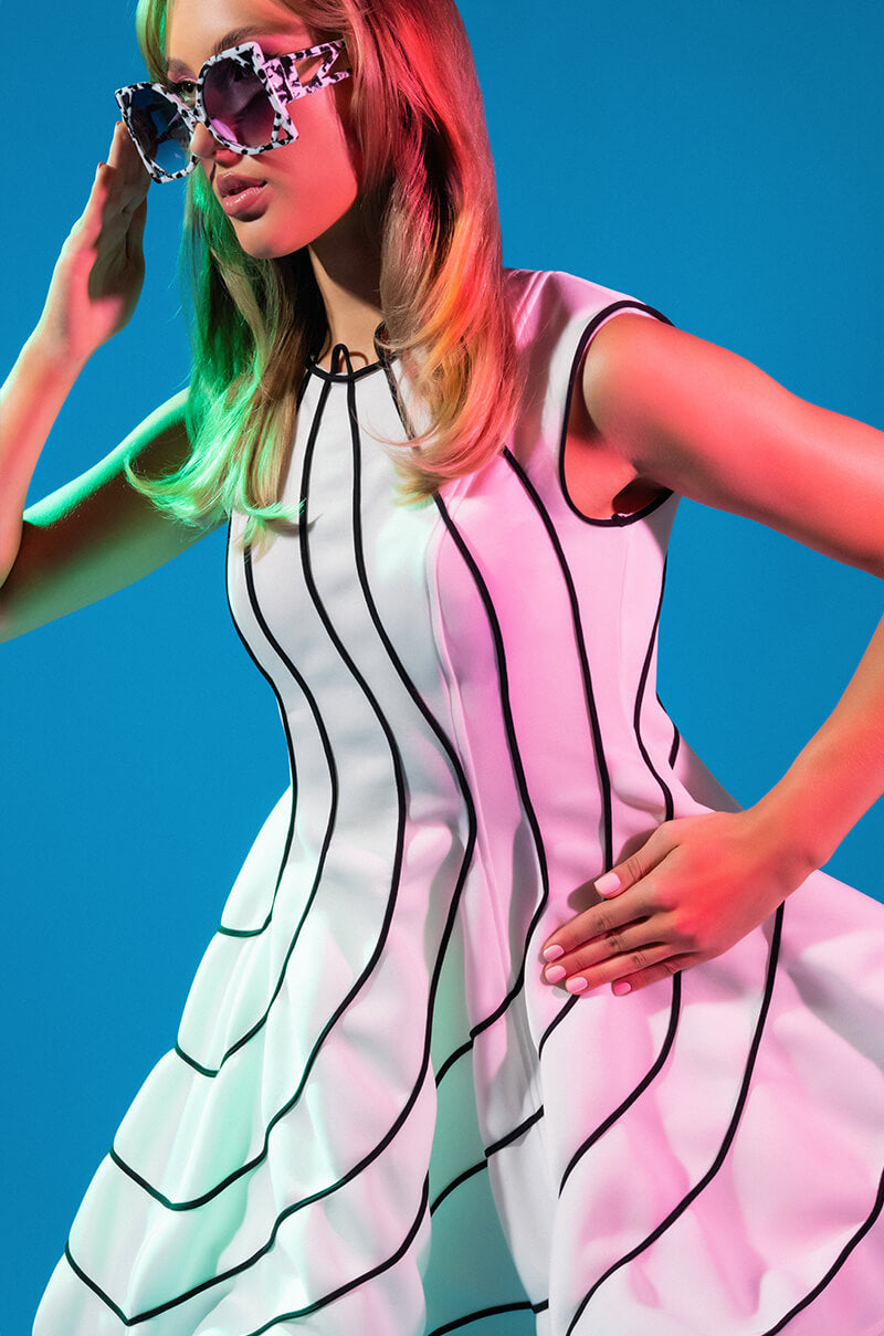Luisa Wave Mini Dress