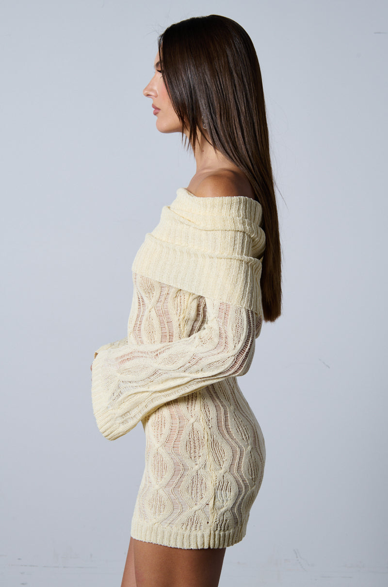 Ordinary Woman Long Sleeve Off The Shoulder Mini Dress