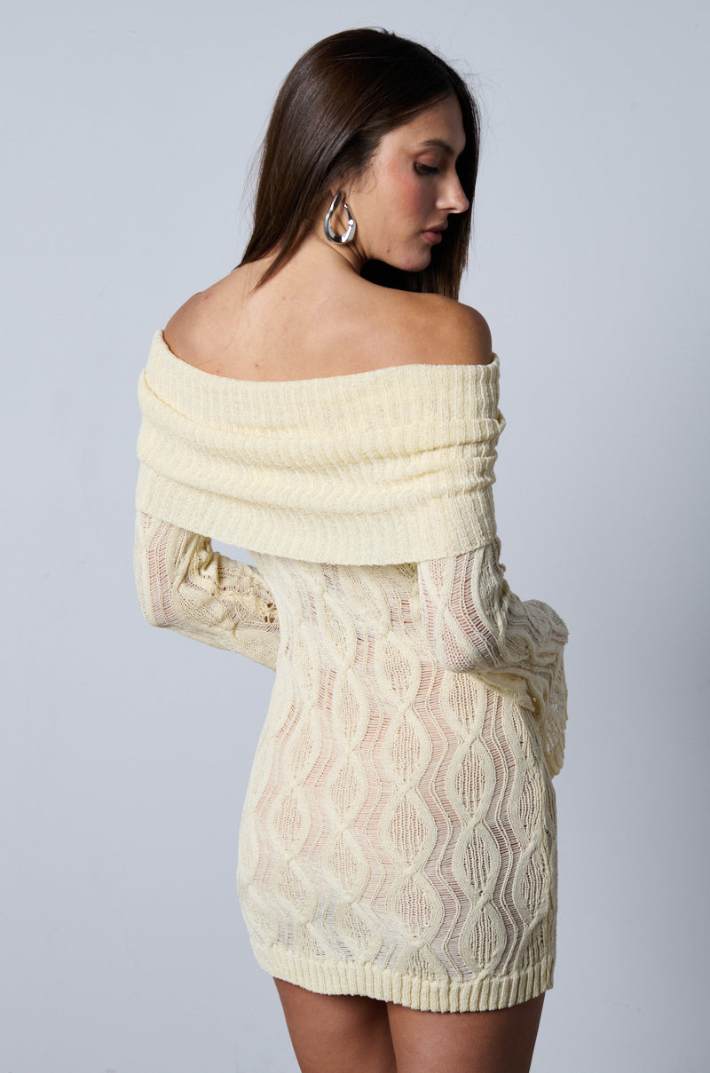 Ordinary Woman Long Sleeve Off The Shoulder Mini Dress