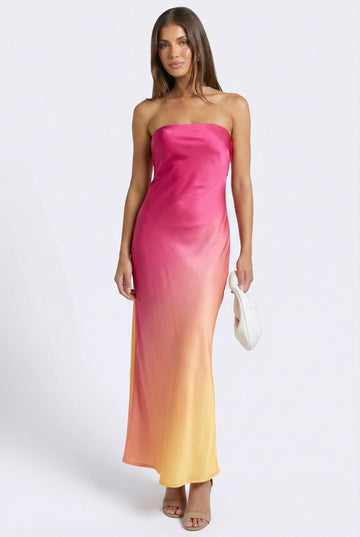 Pink Papaya Ombre Maxi Dress