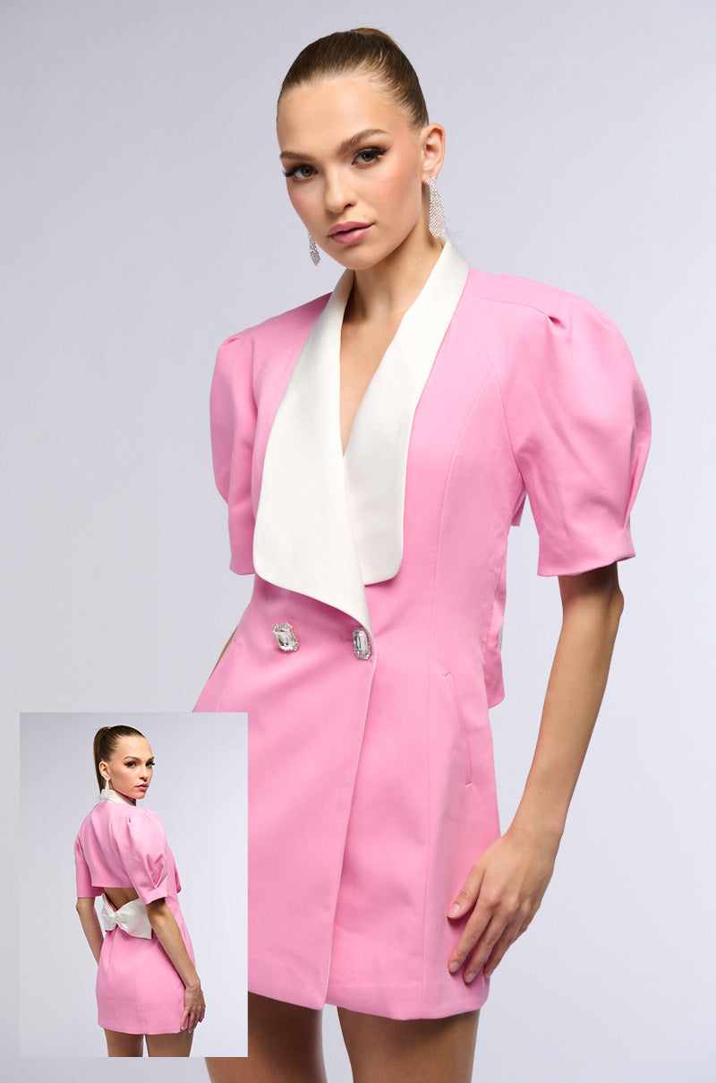 Pretty In Pink Blazer Mini Dress