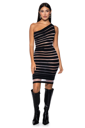 Secret Safe One Shoulder Mini Dress