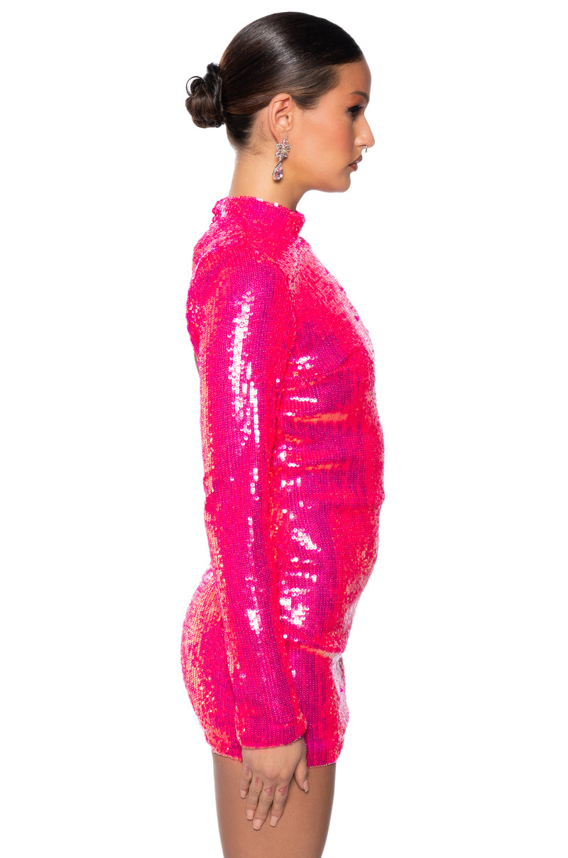 Sequin Sins Long Sleeve Mini Dress