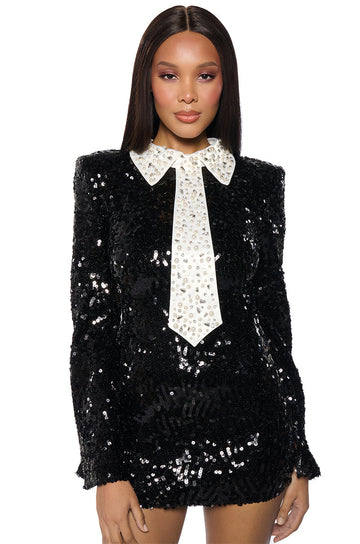 Seriously Black Tie Event Mini Dress