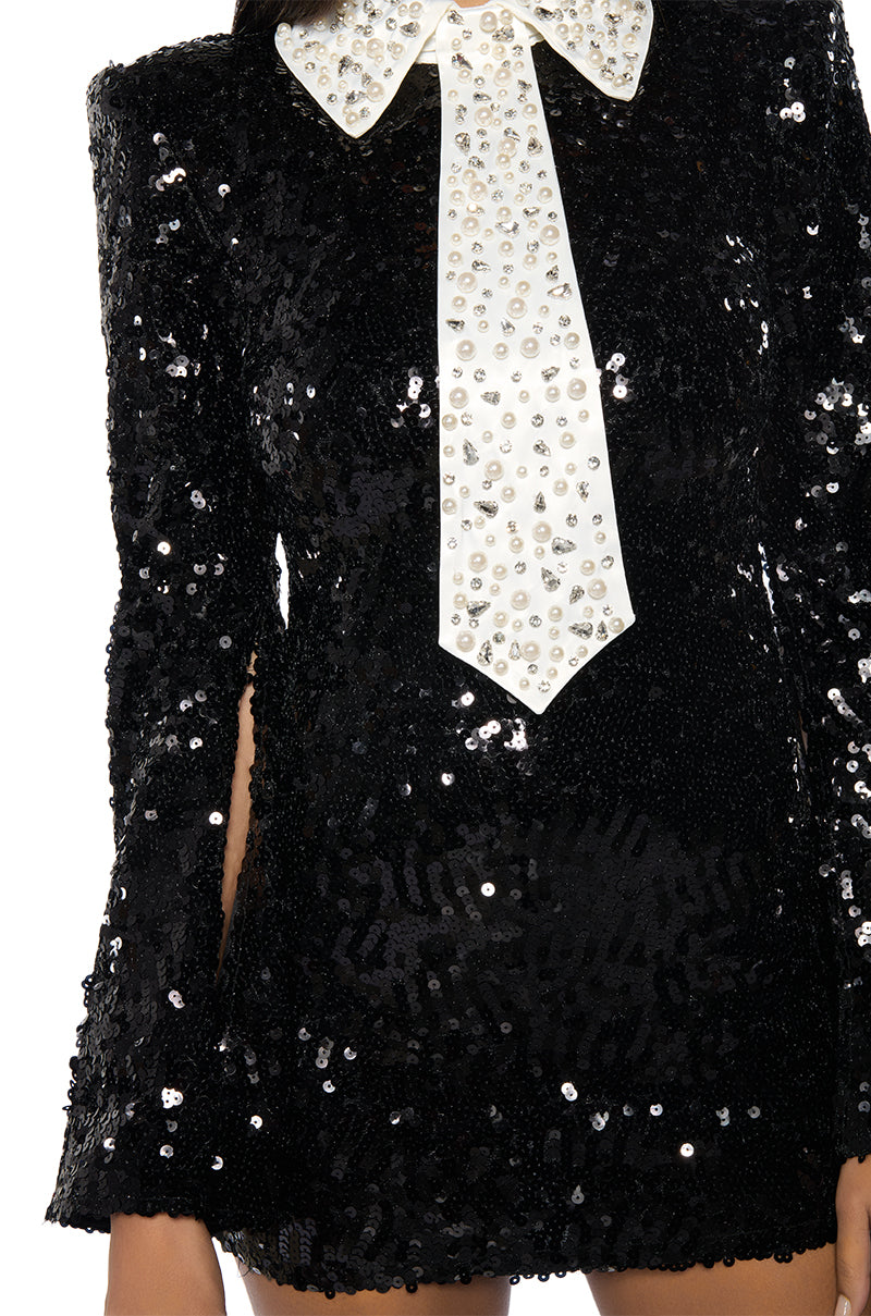 Seriously Black Tie Event Mini Dress
