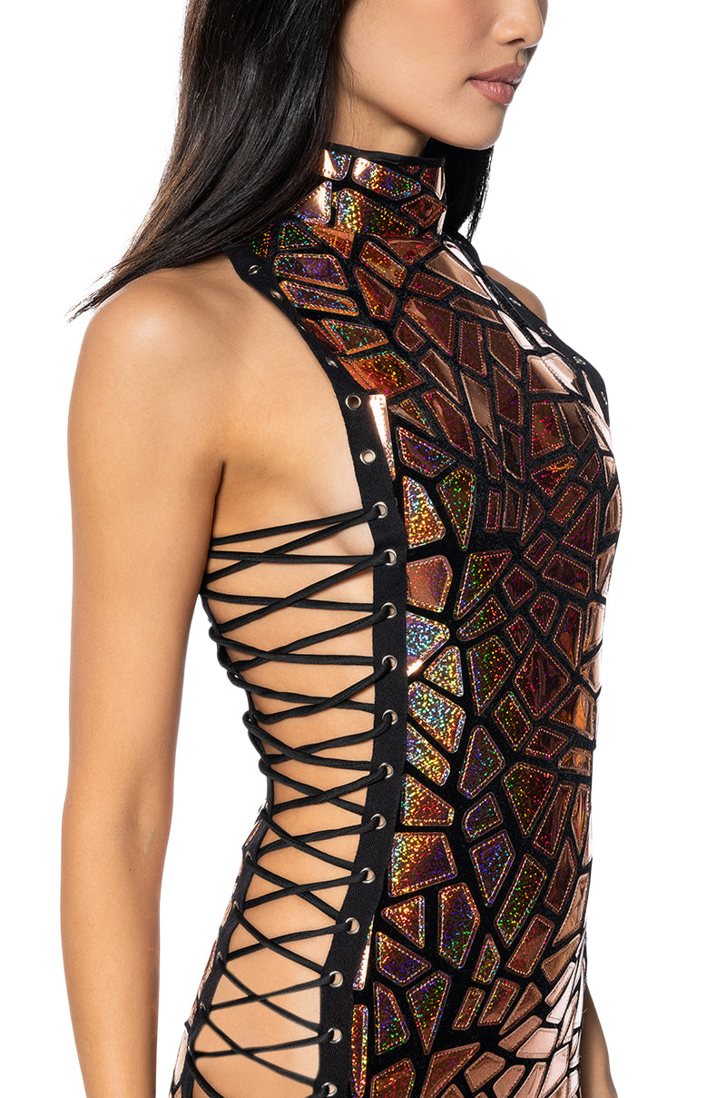 Shes Royal Metallic Mini Dress