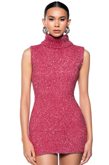 Spark For Life Knit Glitter Mini Dress
