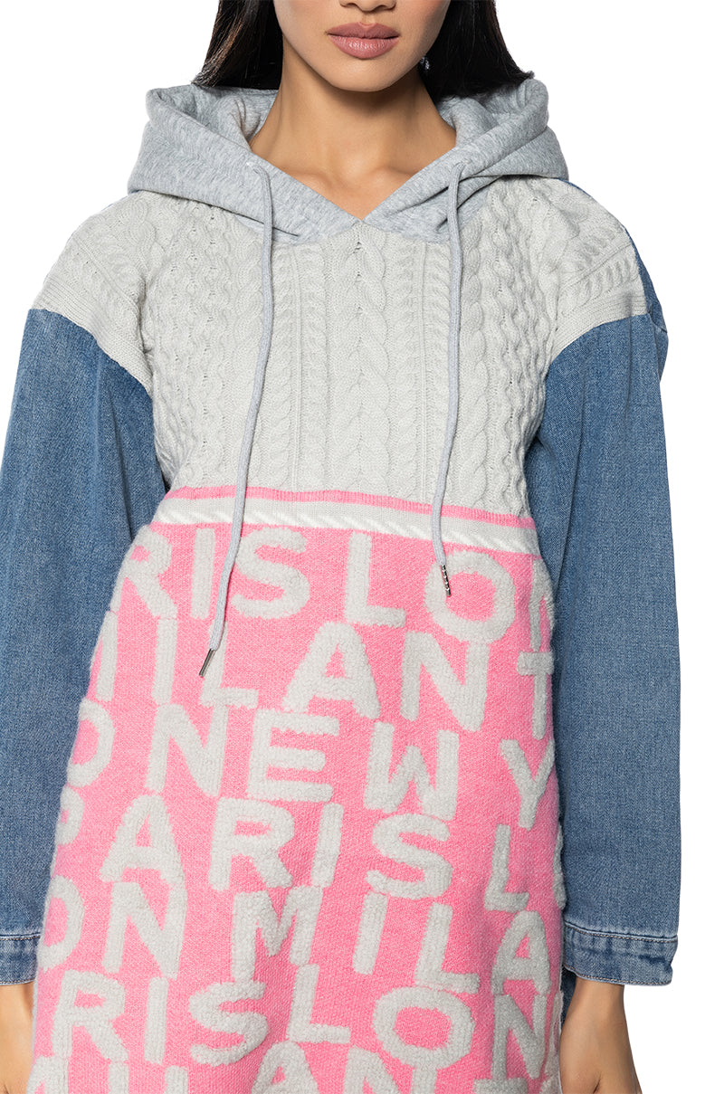 Say My Name Hooded Mini Dress
