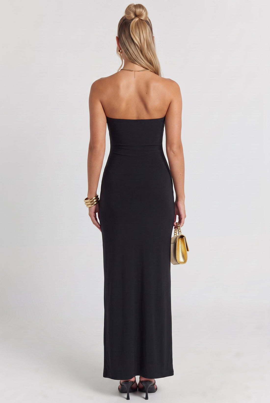 Stay Late Strapless Maxi Dress