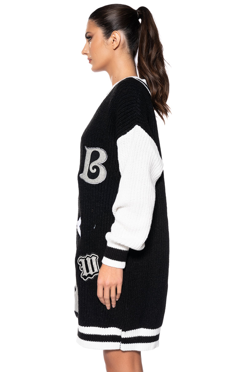 Teddy Knit Sweater Mini Dress