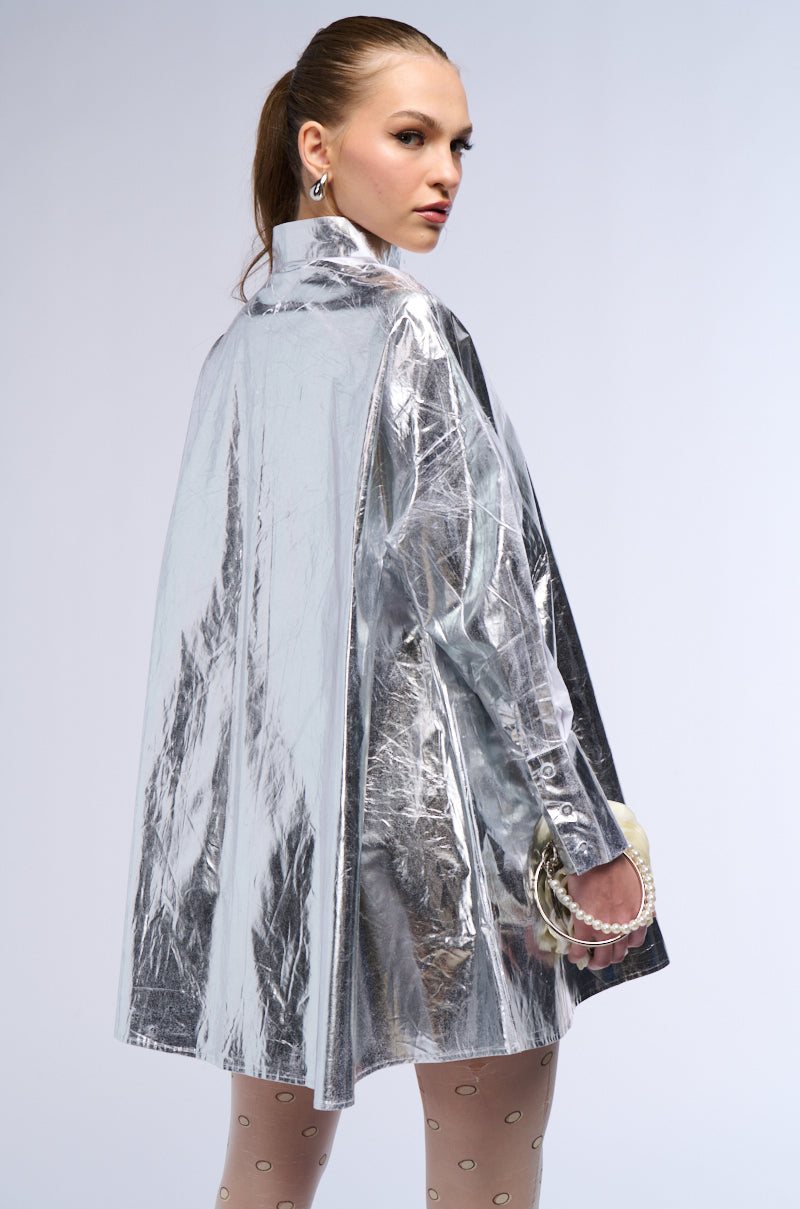 Venessa Faux Leather Shirt Dress