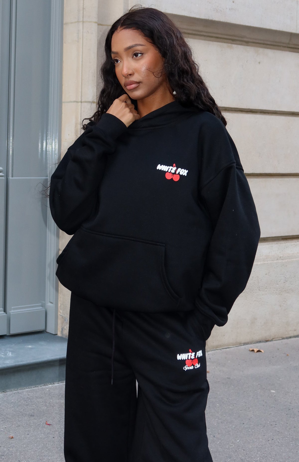 Club 14 Cassie Boxy Hoodie Black