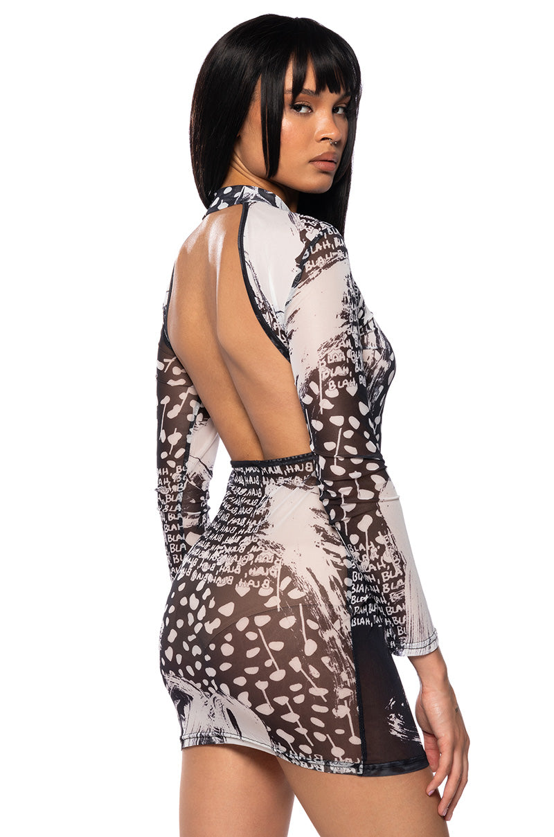 Written Under The Stars Mesh Mini Dress